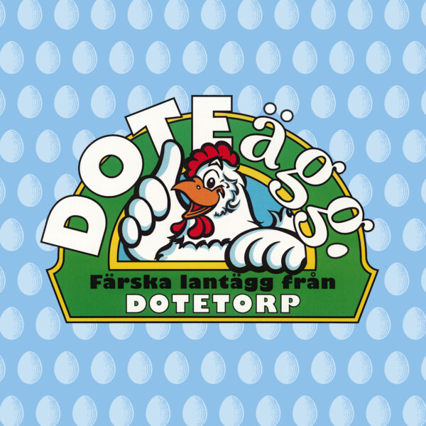 Doteägg: logo & äggkartong, samt skissförslag på nytt.