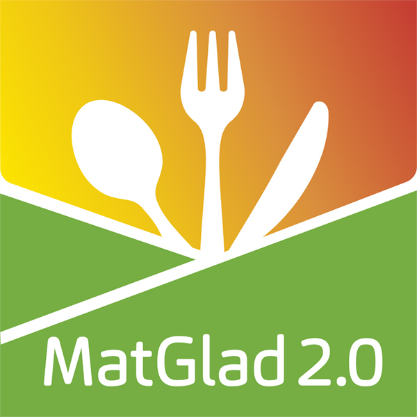 MatGlad 2.0 – en uppdaterad apptitretare, framtagen i sammarbete med Hushållningssällskapet Västra, Allmänna Arvsfonden, m.fl. MatGlad Appen kan laddas ner gratis via /matglad.nu/